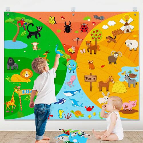 Farm Animals Felt Story Busy Board?4 IN 1 Themed Storytellin