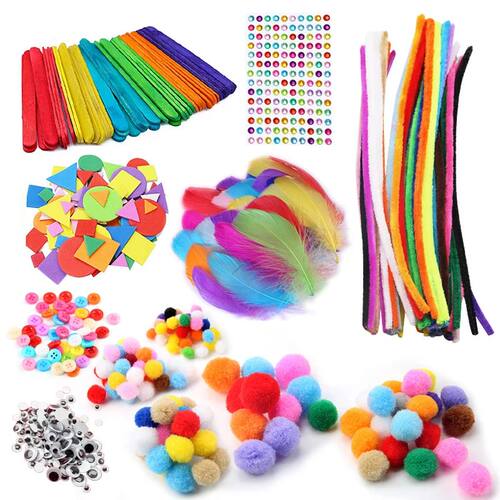 Kids Creative Art Crafts Supply Colorful Pipe Cleaner Plush