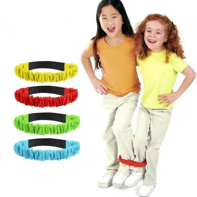 4PCS Legged Race Bands Elastic Tie Rope Outdoor Relay Race G