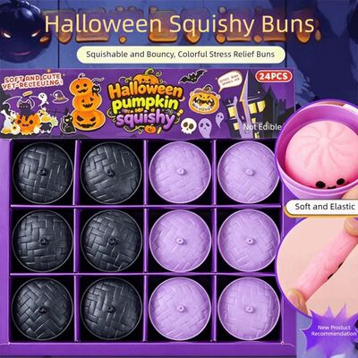 24pcs/set Soft Cute Mini Dumplings Squishy Christmas Hallowe
