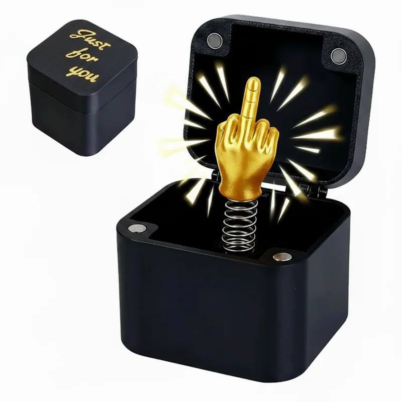 Funny Middle Finger in Box & Spider box - Novelty Desk Decor