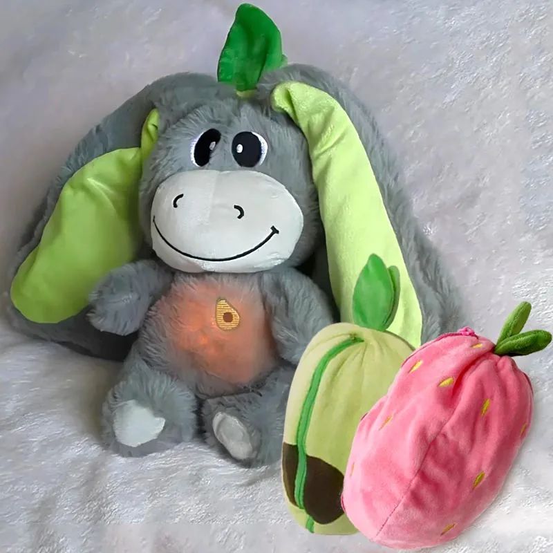 Baby Strawberry Donkey Plush Toy Stuffed Creative Into Fruit