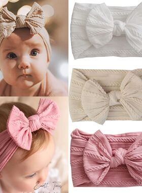 1/3/4/6Pcs Solid Color Baby Headband Bow Children Hair Band