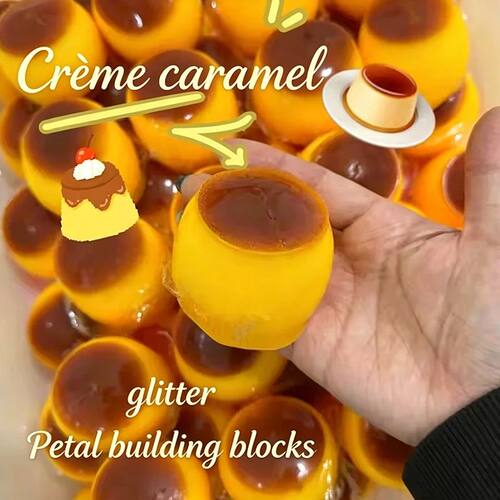 Caramel Pudding Crunchy Moldable Stress Ball Fidget Toy Cris