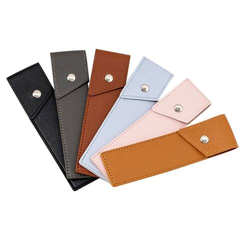 Pencil Case with Button Closure for Single Pen Holder Soft F