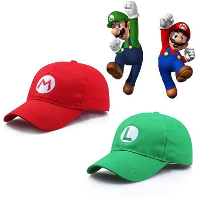 Super Mario Baseball Cap Embroidery Logo Visor Mario Brother