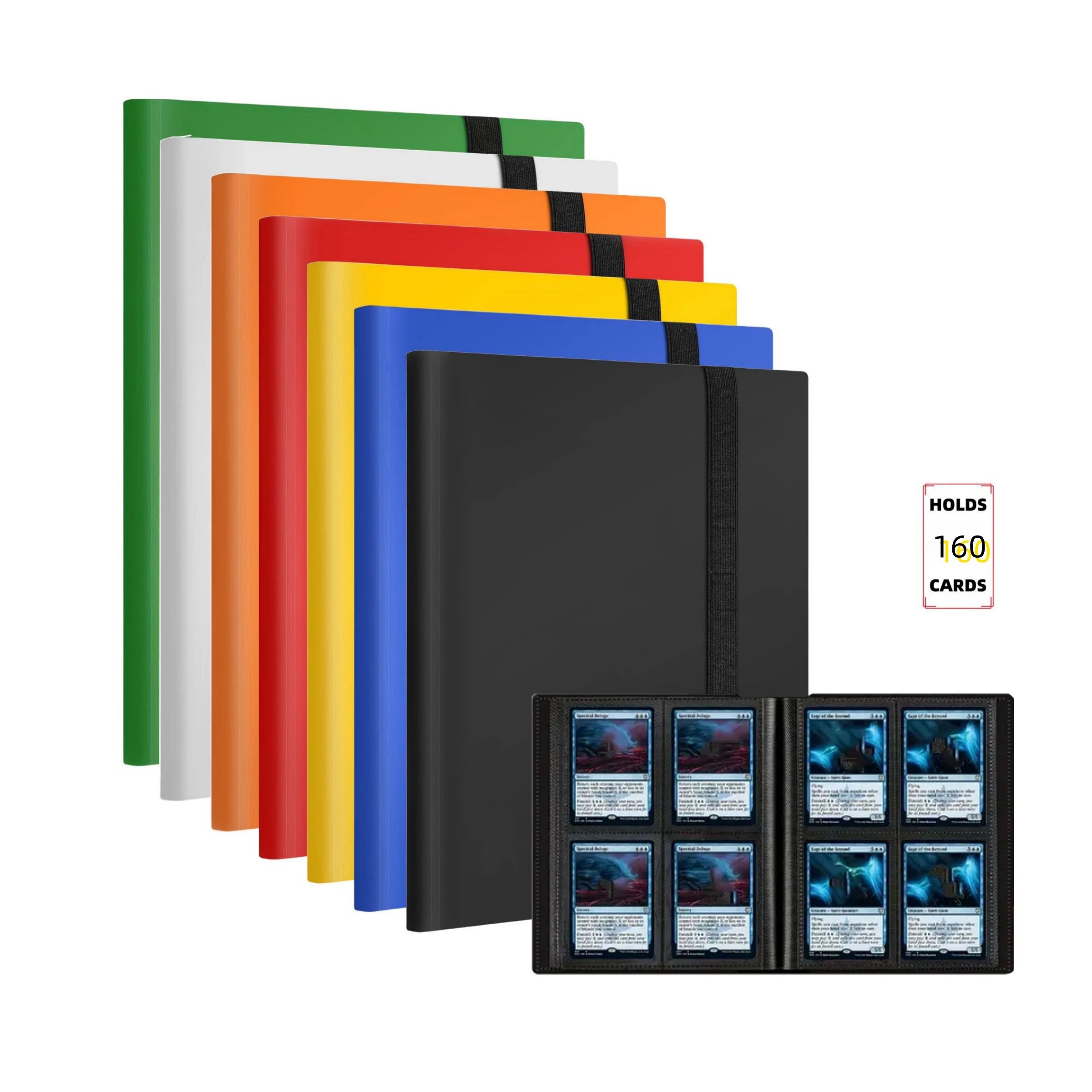160-Pocket Extra-Large Trading Card Binder - Durable PP Mate