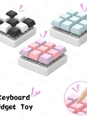 9 Keys Keyboard Key Toy Party Stress Relief DIY Fidget Butto