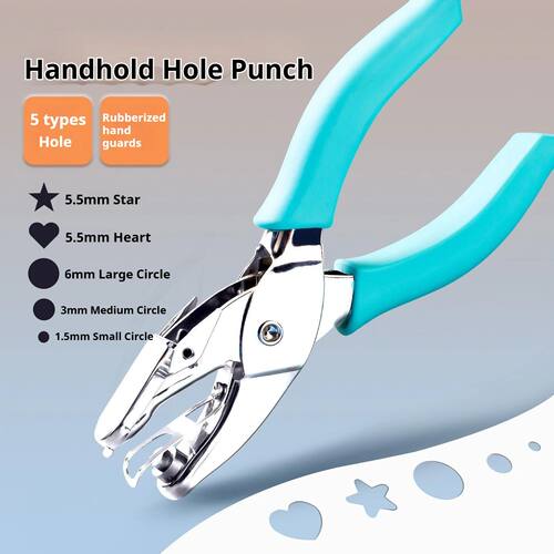 Single Hole Punch 8 Sheet Capacity 1.5/3/6 mm Diameter Hole