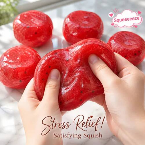 Handmade Watermelon Slushy Squishy Toy Soft Slow Rebound Str