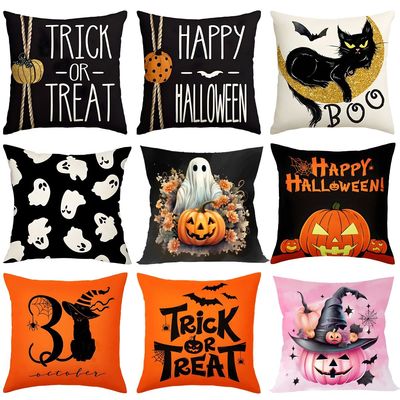 Halloween Pumpkin Ghost Pillowcase Happy Halloween Party Dec