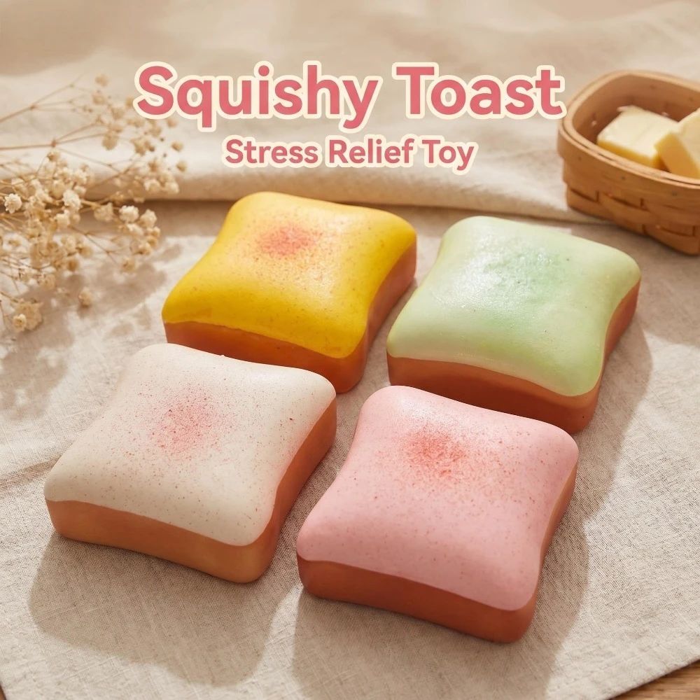 Simulation Butter Toast Bread Squishy Toys for Stress Relief