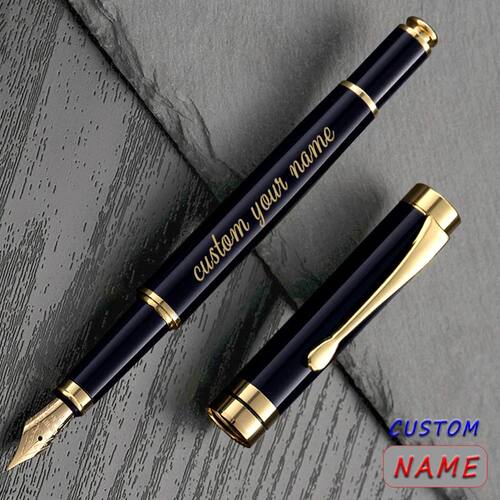 Golden Text Engraving Fountain Pen Gift School Supplies 2024