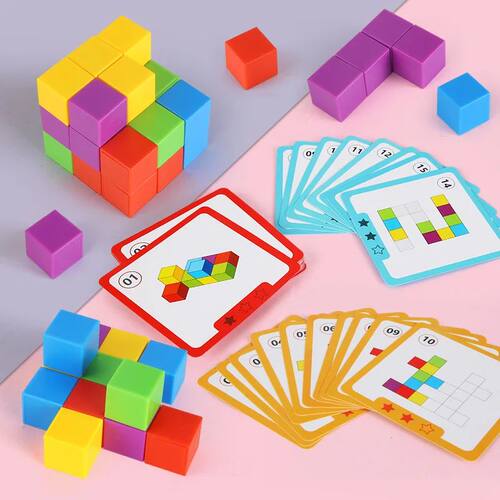 Montessori Magic Block Puzzle Toy Spatial Logical Thinking T