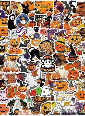 10/50/100pcs Gothic Halloween Ghost Witch Pumpkin Decorative