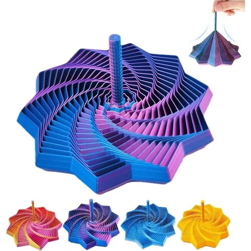 3D Printed Expanded Sensory Fidget Star,Easy-Grip Handles, W