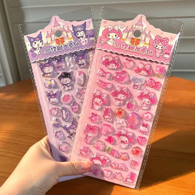 Cartoon Kuromi My Melody 3d Stickers Laptop Cell Phone Case