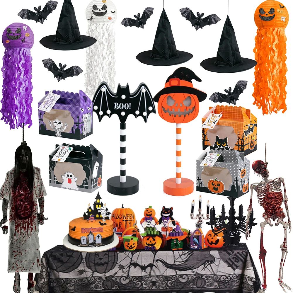 Halloween Party Decorations Horror Skull Pumpkin Ghost Lante