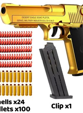 Mechanical Automatic Desert Eagle Toy Gun Shell Ejection Air