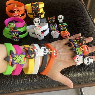 Halloween Decorations kids Ring Bracelet Wristband Pumpkin C