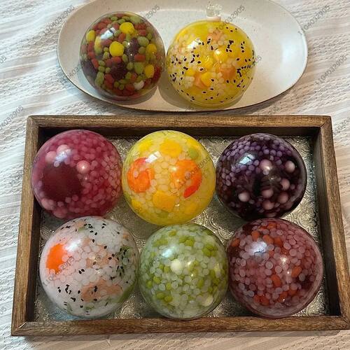 Food Stress Ball Rice Ball Squishy Fidget Toy Non-Bounce Squ