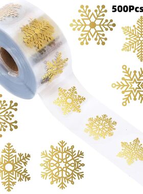 100-500pcs 1 inch Round Transparent Merry Christmas Stickers