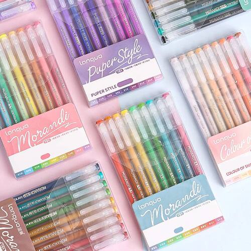 23Style 9pcs/set Multi-Color Pen Large-Capacity Color Handbo
