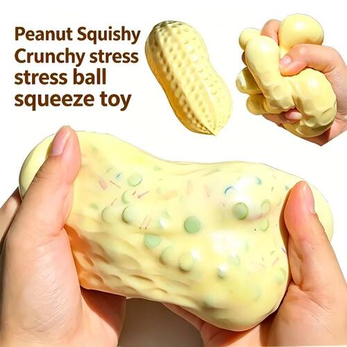 Peanut Squishy Crunchy Stress Ball Squeeze Toy Handmade Sque