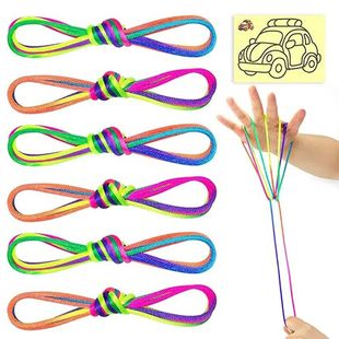 For Kids Colored String Rope Rainbow Games Cradle 6PCS Cats