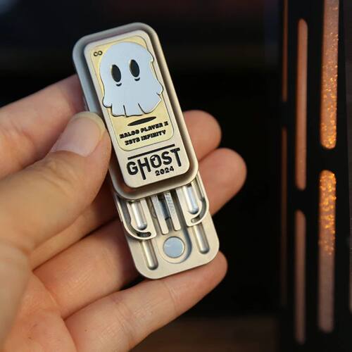 Ghost  Fidget Slider Tuning Fork Slider Metal Fidget Toys AD