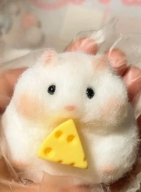 Taba Squishy Toy Mushy Silicone Mochi Toy Fuzzy Cute Hamster