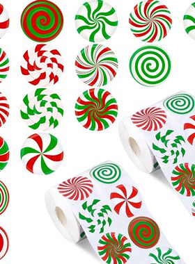 100-500pcs Colorful Christmas Stickers Party Christmas Gift