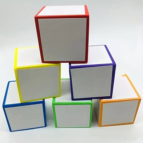 3Pcs Random-Color Blank Foam Dice Set, Reusable Erasable Dry
