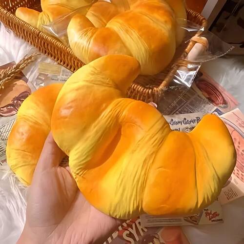 Squishy Croissant Squeeze Slow Rising Sticky Stress Relief T