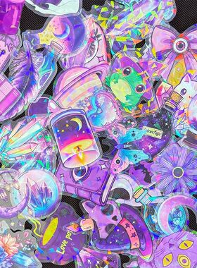 10/30/50pcs Transparent Magic Witch Cartoon Stickers Witch G