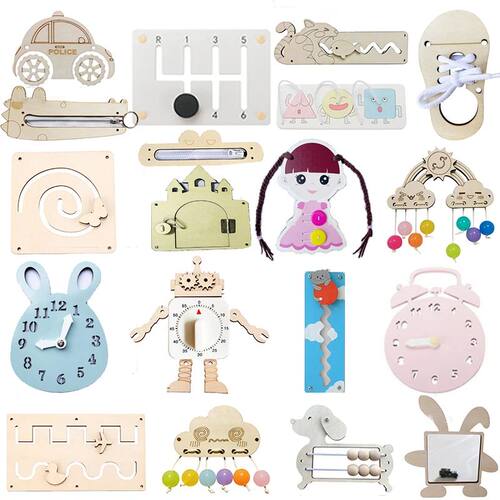 Montessori Busy Board DIY Material Accessories Sensory Toys