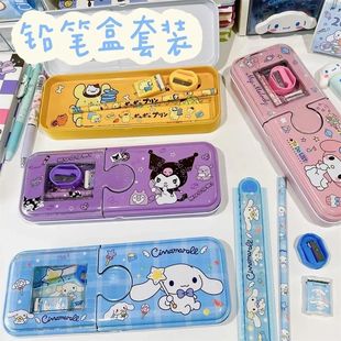 Cartoon Stationery Pen Box Melody Kuromi Hello Kitty Cinnamo