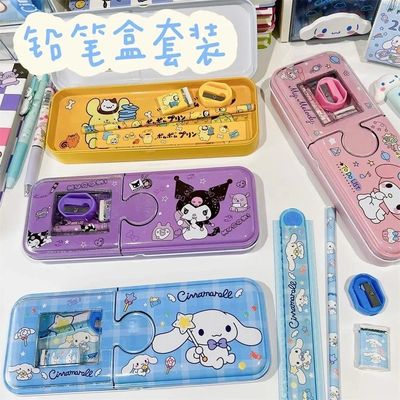 Cartoon Stationery Pen Box Melody Kuromi Hello Kitty Cinnamo