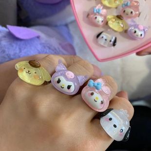 cartoon adjustable ring lovely Cinnamorroll My Melody Kuromi