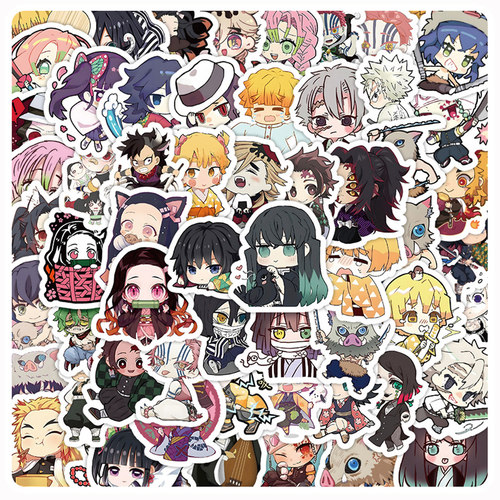 60pcs Cute Cartoon Anime Demon Slayer Anime Stickers Decorat