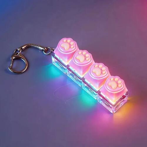 /Clickable Keyboard Keychain LED Light - Stress Anxiety Reli