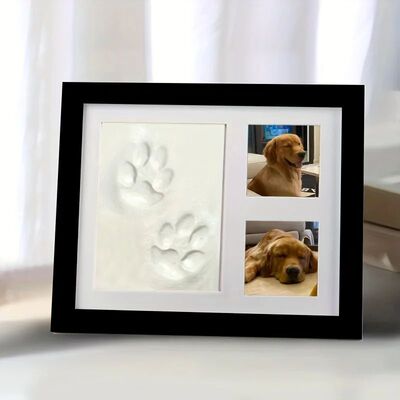 Wooden Picture Frame Clay Paw Print Kit Pet Paw Print Impres