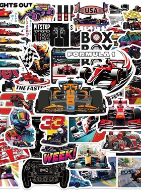 50pcs F1 Formula One Cool Speed Racing Stickers For Decorati