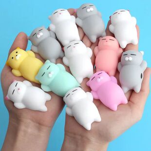 Stress Relief Toy Squeeze Toys Soft Mochi Cat Toy Mini Cute