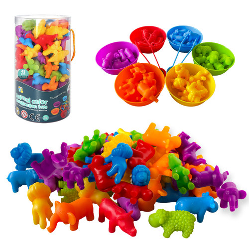 Kids Rainbow Matching Game Animal Cognition Rainbow Color So