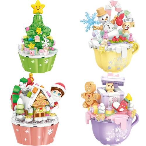 Christmas Series Building Blocks Set With Light Creative Chr