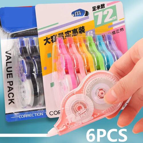 6PCS Corrector Tape Ribbon Corrector Putty Corrective Tape K