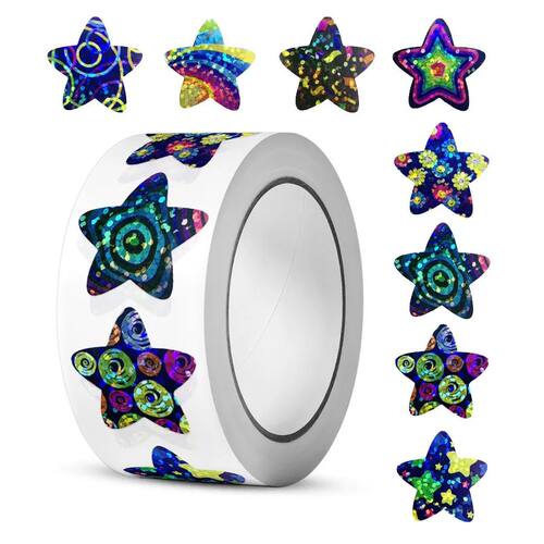 50-500Pcs Glitter Star Stickers for Kids School teacher Rewa