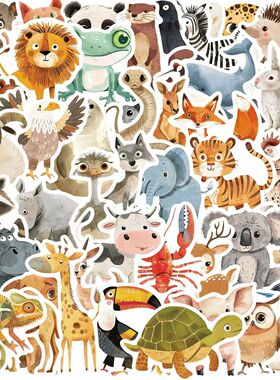 50pcs Hand Drawn Animals Cartoon Graffiti Stickers DIY Phone