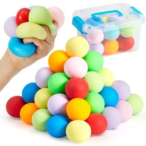 9 Pack Slow Rising Sss Balls, Squishy Sensory Fidget Toys, H